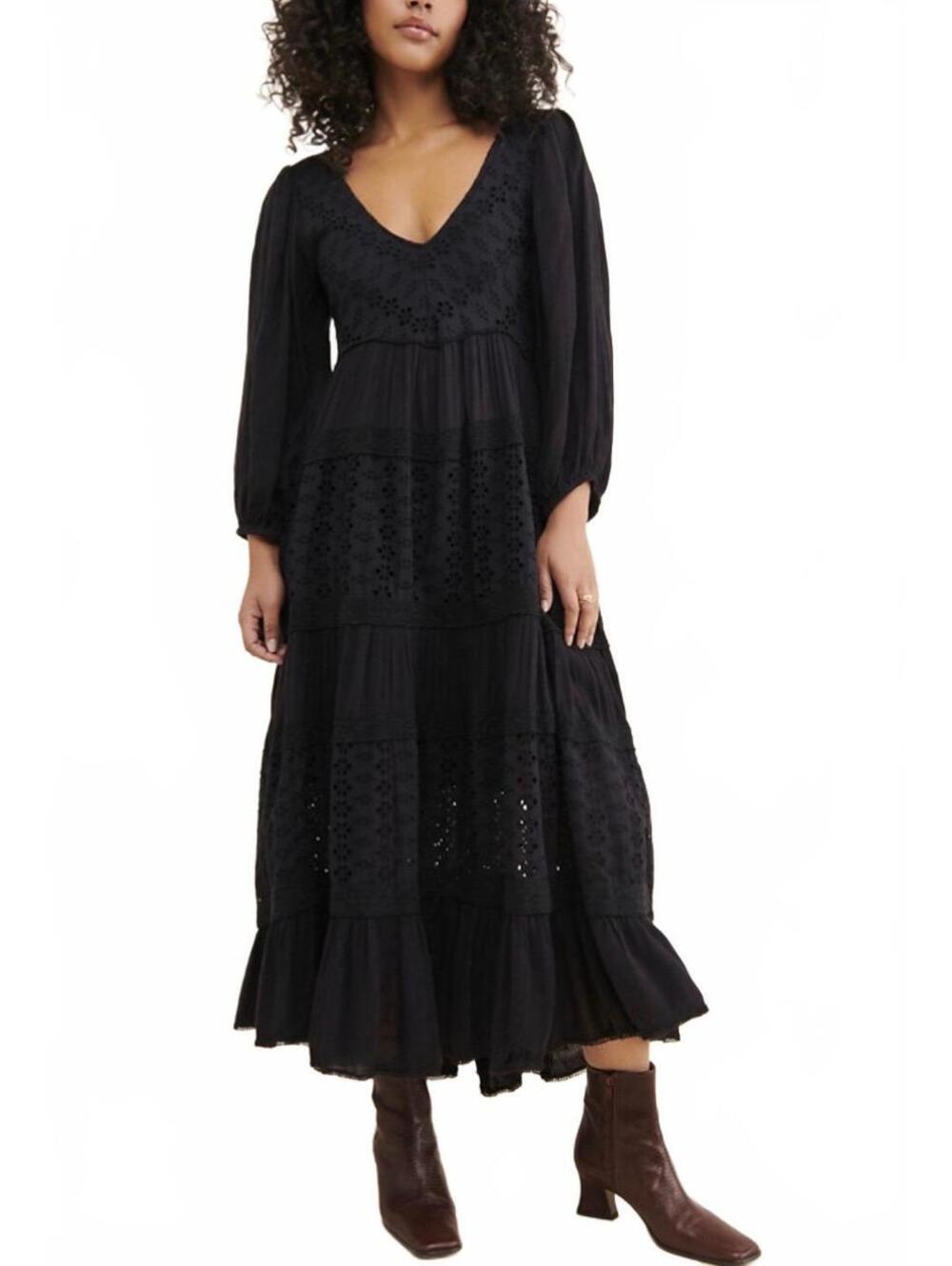 NWOT Mockingbird Maxi Dress in Black size S